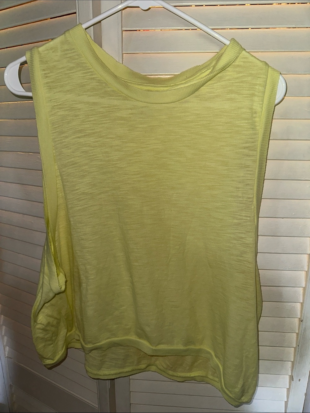Free People Sleeveless Tank in Pale Yellow